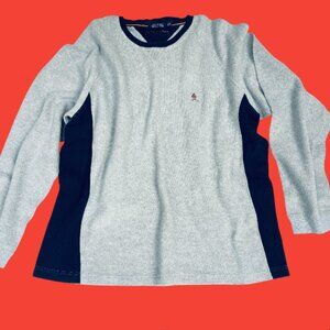 Tommy Hilfiger Sweater Men XL gray cotton sweatshirt pullover stretch crewneck